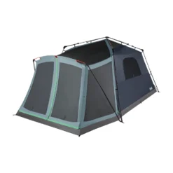 Coleman Skylodge™ 10-Person Instant Camping Tent With Screen Room, Blue Nights 14 Coleman Skylodge™ 10-Person Instant Camping Tent With Screen Room, Blue Nights -Coleman Sales Store 10P20CABIN20INSTANT20EXTERNAL20SCREEN20ROOM Blue20Nights 1 Front Angle Right Fly20Off Windows20Up