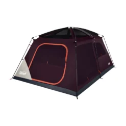 Coleman Skylodge™ 10-Person Camping Tent, Blackberry 14 Coleman Skylodge™ 10-Person Camping Tent, Blackberry -Coleman Sales Store 10P CbnCnvntnlIntrnlScrnRm BB 1 FrontAngleRight FlyOff WindowsUp