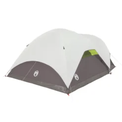 Coleman 6-Person Steel Creek™ Fast Pitch™ Dome Camping Tent With Screen Room, Green -Coleman Sales Store 2000018059 rear