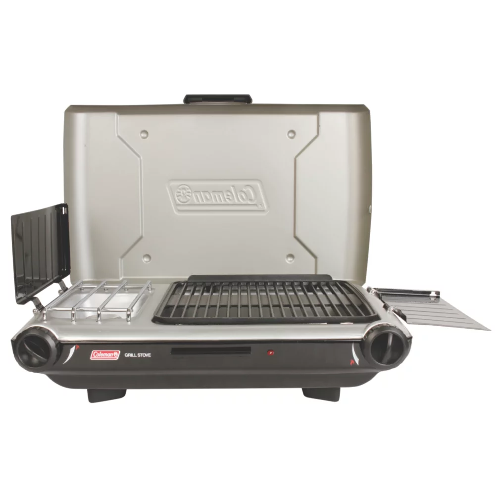 Coleman Deluxe Tabletop Propane 2-in-1 Grill/Stove, 2-Burner 1 Coleman Deluxe Tabletop Propane 2-in-1 Grill/Stove, 2-Burner