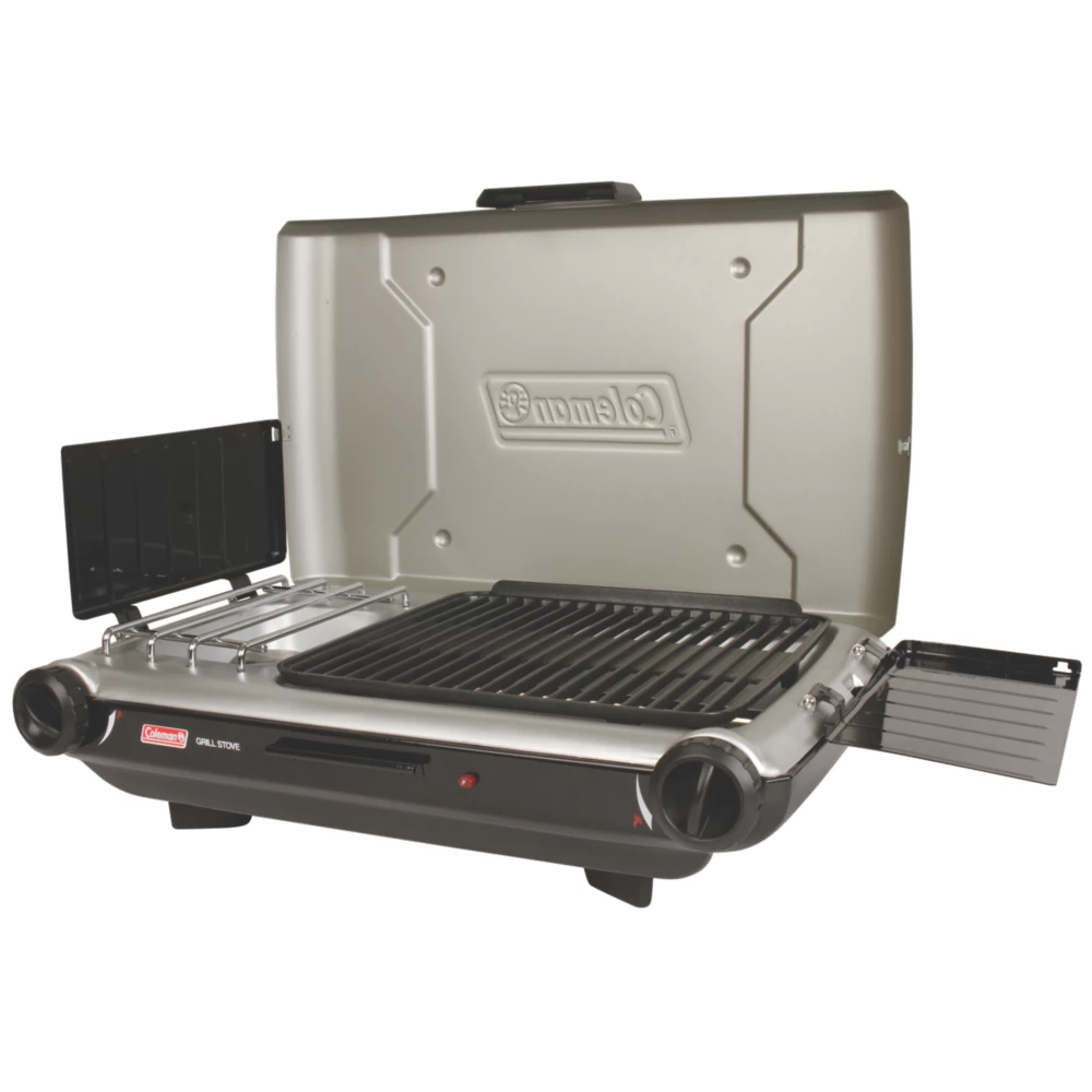 Coleman Deluxe Tabletop Propane 2-in-1 Grill/Stove, 2-Burner 2 Coleman Deluxe Tabletop Propane 2-in-1 Grill/Stove, 2-Burner - Image 2