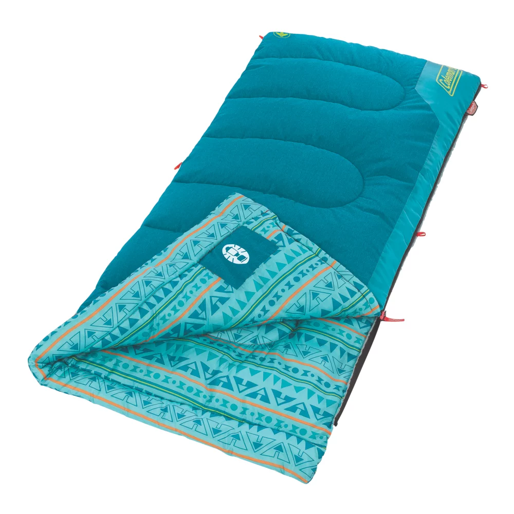 Coleman Kids 50°F Cool-Weather Sleeping Bag, Teal 1 Coleman Kids 50°F Cool-Weather Sleeping Bag, Teal