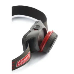 Coleman 300 Lumens LED Headlamp With BatteryGuard™ -Coleman Sales Store 2000032704 coleman batteryguard headlamp 150M grey black red light off side view profile