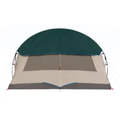 Coleman 4-Person Cabin Tent With Enclosed Weatherproof Screened Porch, Evergreen -Coleman Sales Store 2000035608 Coleman 2020 US FlyOn StraightOn Back WindowClosed RET 1