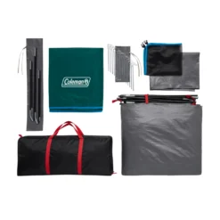 Coleman Skydome™ 4-Person Camping Tent With Full-Fly Vestibule, Evergreen -Coleman Sales Store 2000035801 2000035800 2000035802 2000035803 Laydown