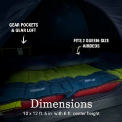 Coleman Skydome™ 6-Person Screen Room Camping Tent With Dark Room™ Technology 14 Coleman Skydome™ 6-Person Screen Room Camping Tent With Dark Room™ Technology -Coleman Sales Store 2155647 ATF6