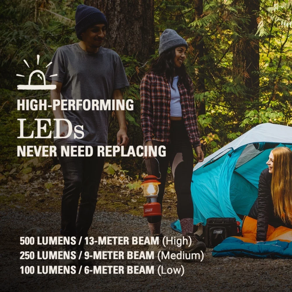 Coleman Classic 500 Lumens LED Lantern, Red 2 Coleman Classic 500 Lumens LED Lantern, Red - Image 2