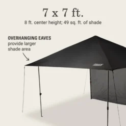 Coleman OASIS™ Lite 7 X 7 Canopy With Sun Wall 10 Coleman OASIS™ Lite 7 X 7 Canopy With Sun Wall -Coleman Sales Store 2156416 OasisLite7x7CanopySunWallBlack ATF5