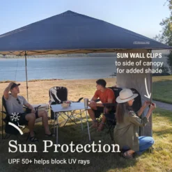 Coleman OASIS™ Lite 10 X 10 Canopy With Sun Wall -Coleman Sales Store 2156421 OasisLite10x10CanopySunWallBlack ATF4