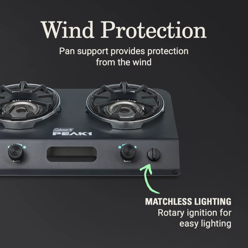 Coleman PEAK1™ 2-Burner Camping Stove 3 Coleman PEAK1™ 2-Burner Camping Stove - Image 3