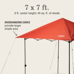 Coleman OASIS™ Lite 7 X 7 Canopy -Coleman Sales Store 2157497 OasisLite7x7CanopyRed ATF5