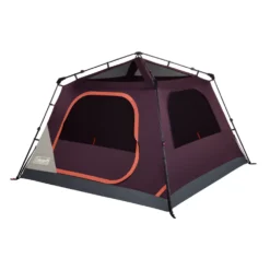 Coleman Skylodge™ 4-Person Instant Camping Tent, Blackberry 14 Coleman Skylodge™ 4-Person Instant Camping Tent, Blackberry -Coleman Sales Store 4P CbnInstnt Blckbrry 2 FrontAngleRight FlyOff