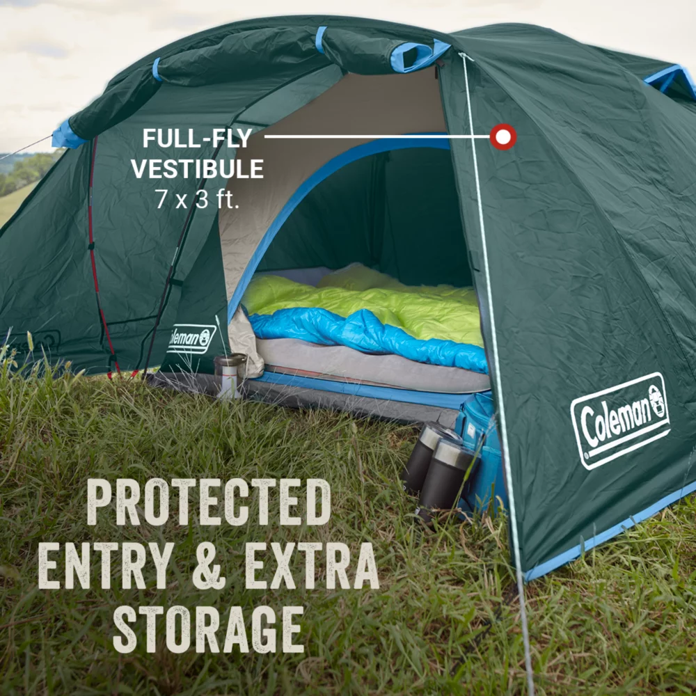 Coleman Skydome™ 2-Person Camping Tent With Full-Fly Vestibule, Evergreen 3 Coleman Skydome™ 2-Person Camping Tent With Full-Fly Vestibule, Evergreen - Image 3