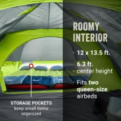 Coleman Skydome™ 8-Person Camping Tent With Screen Room, Rock Grey 13 Coleman Skydome™ 8-Person Camping Tent With Screen Room, Rock Grey -Coleman Sales Store Coleman 2000037524 Skydome ScreenRoom 8P ATF6