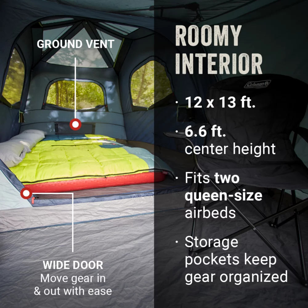 Coleman Skylodge™ 10-Person Instant Camping Tent With Screen Room, Blue Nights 5 Coleman Skylodge™ 10-Person Instant Camping Tent With Screen Room, Blue Nights - Image 5