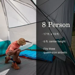 Coleman Blue Springs II™ 8-Person Camping Tent -Coleman Sales Store Coleman BlueSpringsTents 8P StormGray ATF8