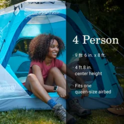 Coleman® Camp Burst™ 4-Person Camping Tent 12 Coleman® Camp Burst™ 4-Person Camping Tent -Coleman Sales Store Coleman CampBurstTents 4P ScubaBlue ATF6