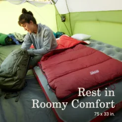 Coleman Flatlands™ 30°F Sleeping Bag -Coleman Sales Store Coleman Flatlands SleepingBags 30F Mahogany ATF5