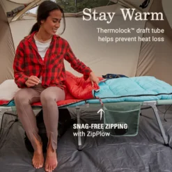 Coleman Flatlands™ 50°F Sleeping Bag -Coleman Sales Store Coleman Flatlands SleepingBags 50F BlueHydrangea ATF3