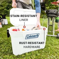 Coleman 316 Series™ 52-Quart Marine Hard Cooler -Coleman Sales Store Coleman MtLoganATF 52 QT Marine 04retouchedLid