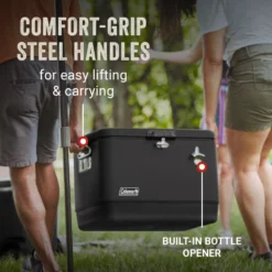 Coleman Reunion™ 54-Quart Steel Belted® Matte Cooler, Midnight -Coleman Sales Store Coleman SteelBelted Midnight ATF3