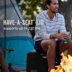 Coleman Reunion™ 54-Quart Steel Belted® Matte Cooler, Midnight -Coleman Sales Store Coleman SteelBelted Midnight ATF5