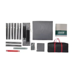 Coleman Skylodge™ 12-Person Camping Tent With Screen Room, Evergreen -Coleman Sales Store Tent12P Ext Sr C001 EG Overhead Content 1