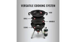 Coleman 4-in-1 Portable Propane Gas Cooking System -Coleman Sales Store opplanet coleman 4 in 1 portable propane gas cooking system black 2000035015 av 1