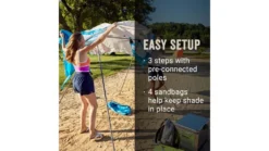 Coleman Goshade 7x7 Backpack Sun Shelter -Coleman Sales Store opplanet coleman goshade backpack sun shelter caribbean blue 7x7 2000037512 av 3